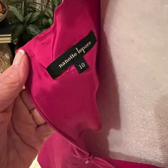 Nanette Lepore Size 10 Magenta Silk Cami/Tank - Picture 10 of 11